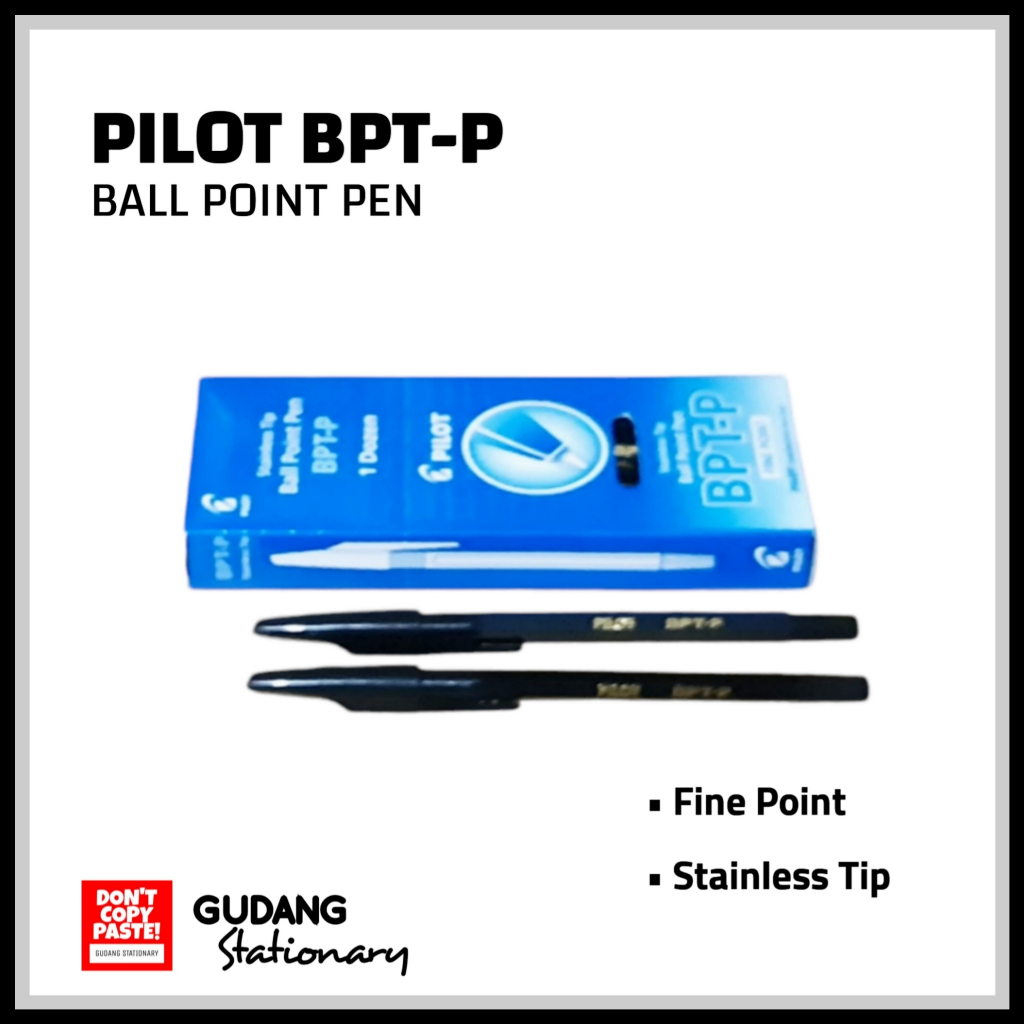 

Ball Point Pen BPT-P PILOT Hitam [ isi 12 pcs ]