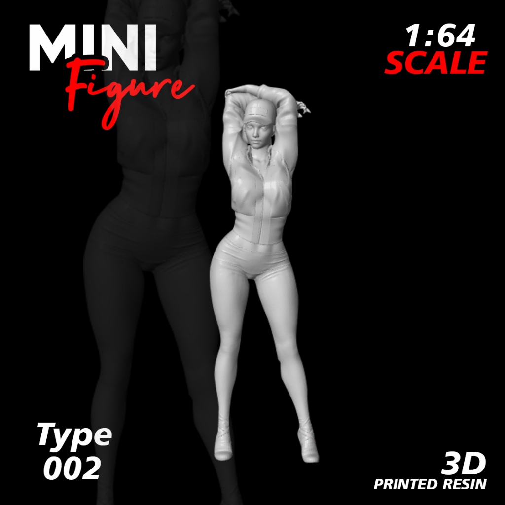 Mini Figure Diorama skala 1/64 / Figure Diecast / Miniatur Diorama / Figure 002 UNPAINTED