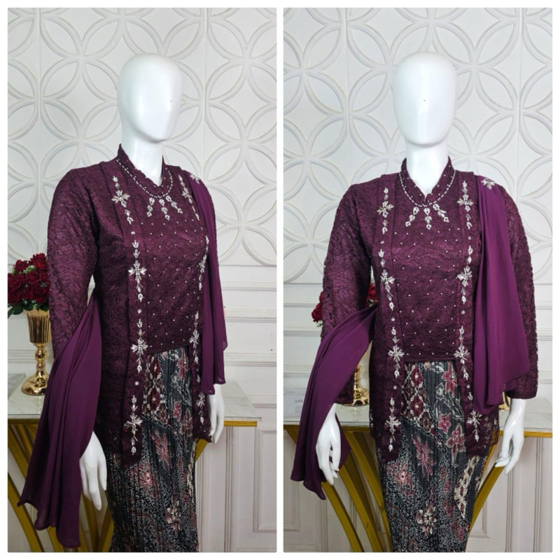 kebaya kutu baru modern / kebaya kutu baru brokat / kebaya kutu baru hijab / kebaya kutu baru selend