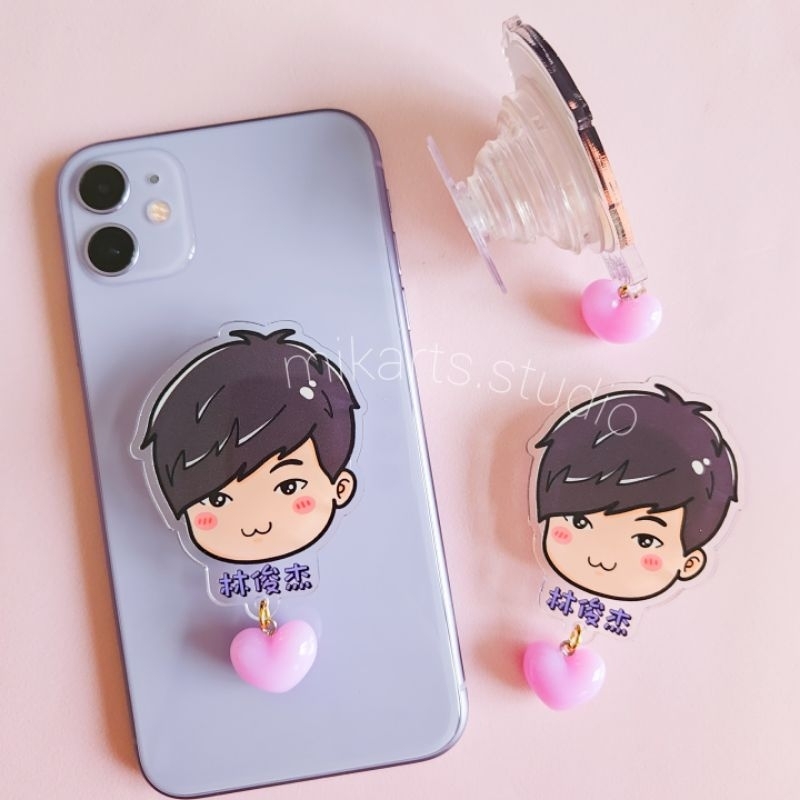 [READY STOCK] PREMIUM QUALITY Popsocket Akrilik JJ Lin, Popsocket Karakter JJ Lin, Lin Jun Jie, Pops