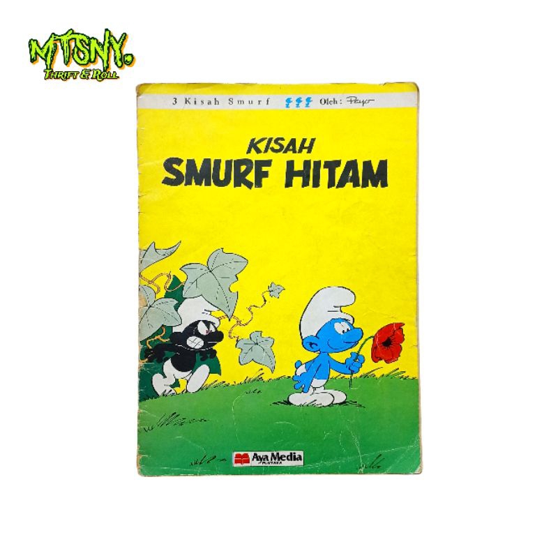 Komik Eropa Kisah Smurf Hitam Aya Media 1988 Jadul Lawas Vintage