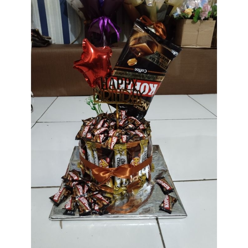 

snack tower permen tumpah