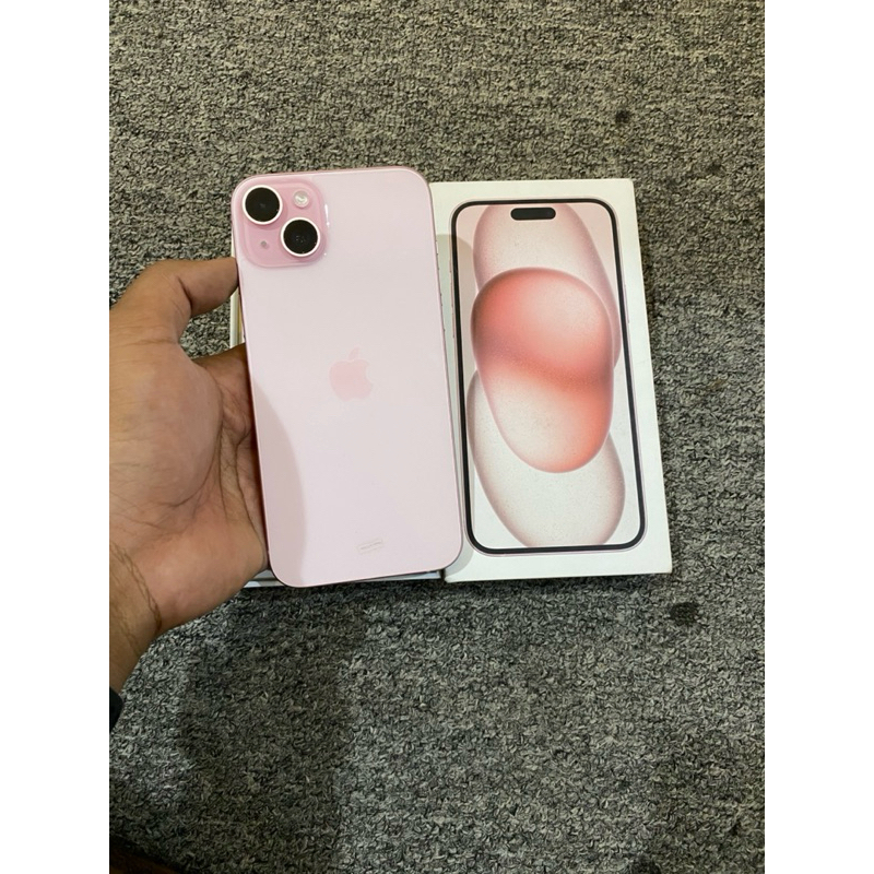 iphone 15plus 128gb ibox warna pink bh 91%