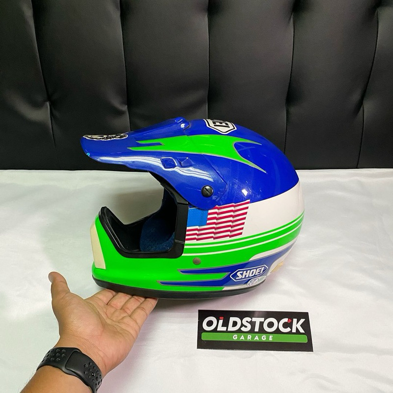 Shoei VX-Troy Lee Design Green Kawasaki Original Langka Ultra Rare