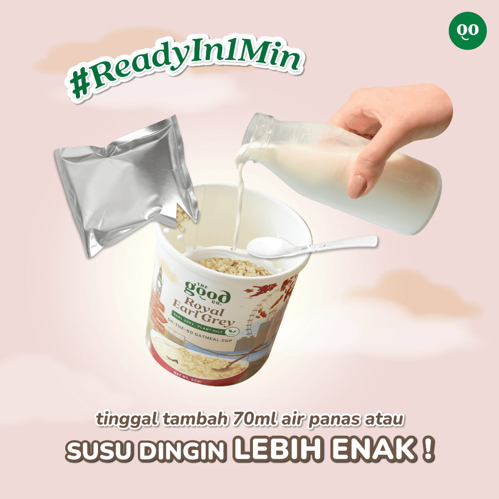 

QH [The Good Co.] Instant Oatmeal Sachet - BUNDLE OF 10 Sarapan Sereal Sehat Bebas Gula Tambahan dan