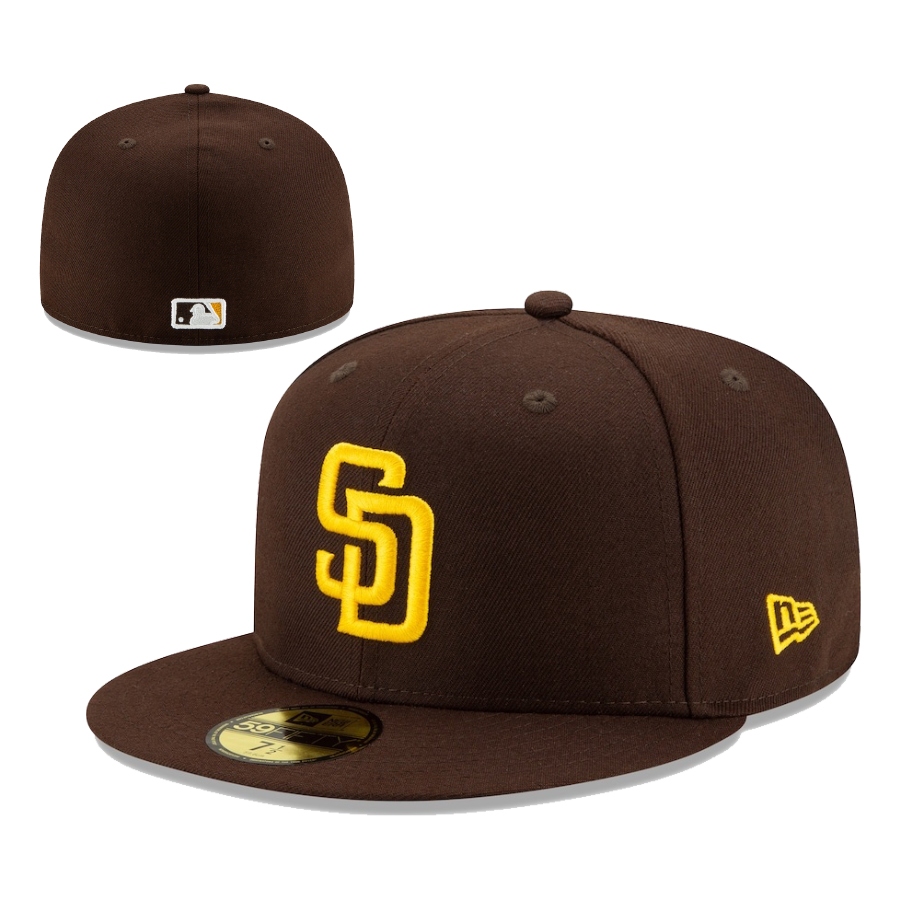 Topi Snapback Fitted San Diego Padres Baseball Mlb Build Up Brown Tom Delonge Bordir Cap Aksesoris P