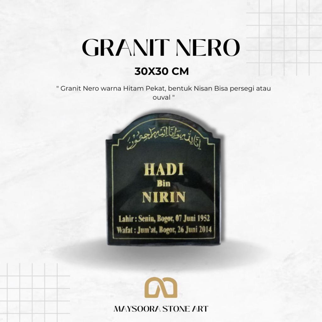 BATU NISAN GRANIT ALAM NERO 30X30 CM