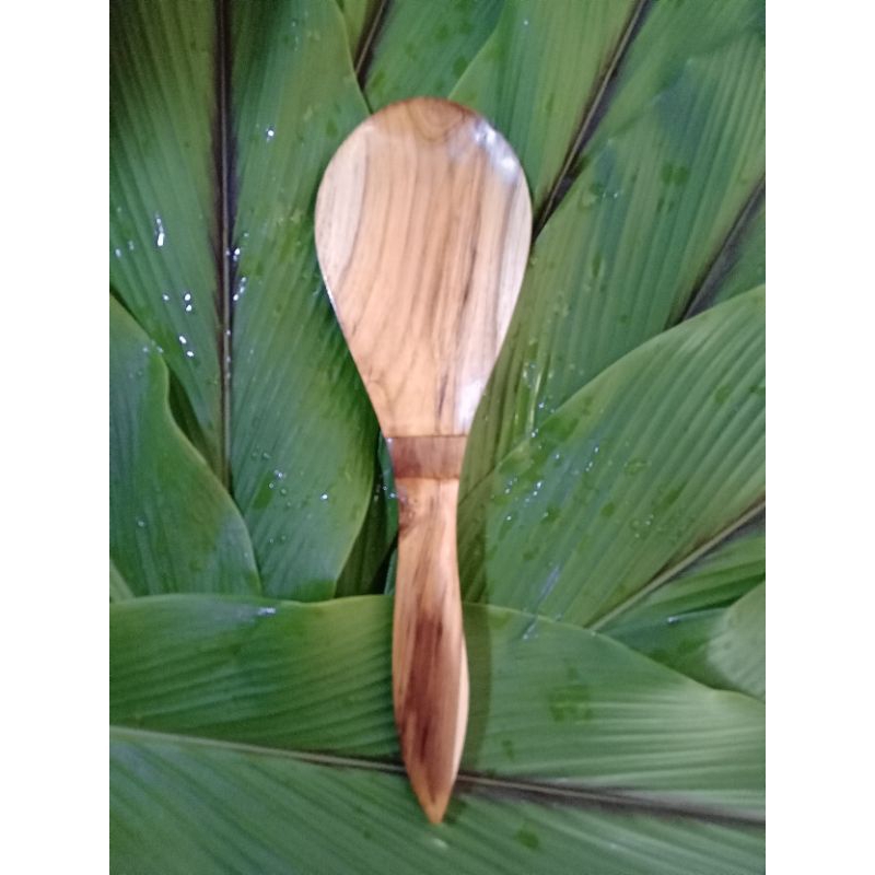 centong nasi kayu jati tua asli uk besar