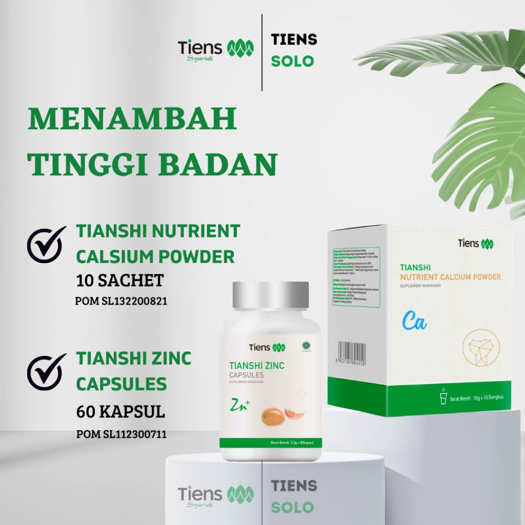 

⚡️Original⚡️ [TERLARIS] peninggi badan terbaik dunia original paket peninggi badan tiens, kalsium Nhcp ziinc tienshi buruan
