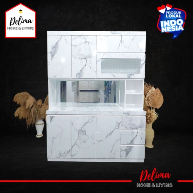 [READYYY] lemari sayur 4 pintu /lemari makan/ rak sayur minimalis/ rak piring /duco /hpl