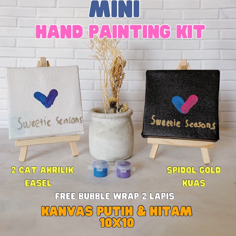 

Grosir Terbaru MINI DIY Hand Printing Painting Kit Canvas 1x1 cm by Sweetie Seasons Cap Tangan Paket Melukis