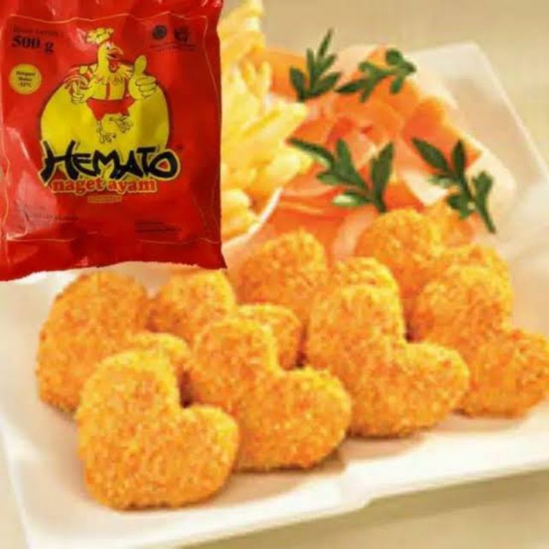 

Hemato Nugget Ayam Bentuk Love 500 gr (Frozen Food)