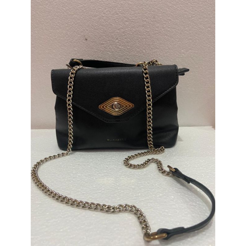 Preloved Tas Selempang/Bahu Wanita Elizabeth Hitam