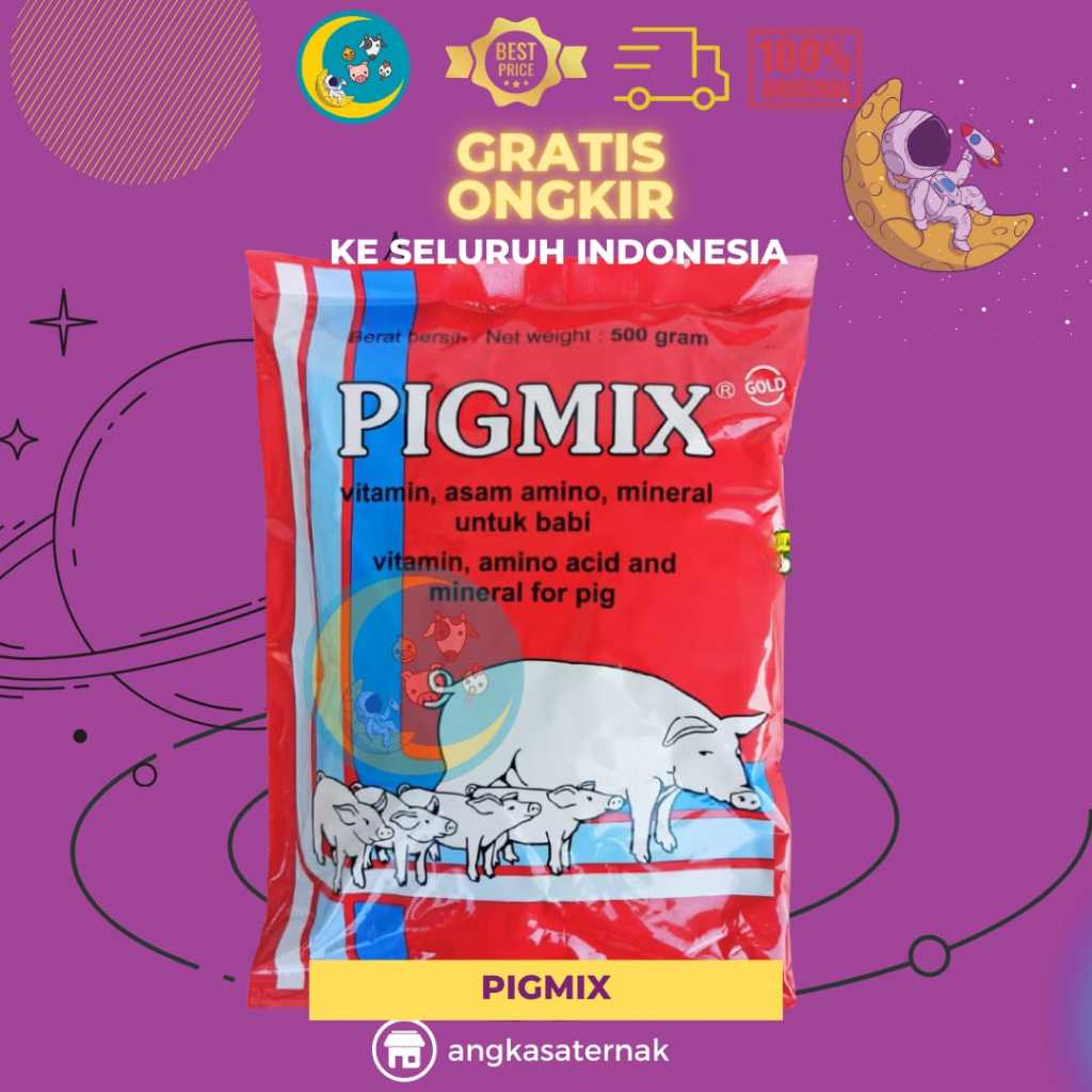 PIGMIX 500 GRAM MEDION - Premix Babi Vitamin Asam Amino Mineral Komplit - Premix Mineral Babi