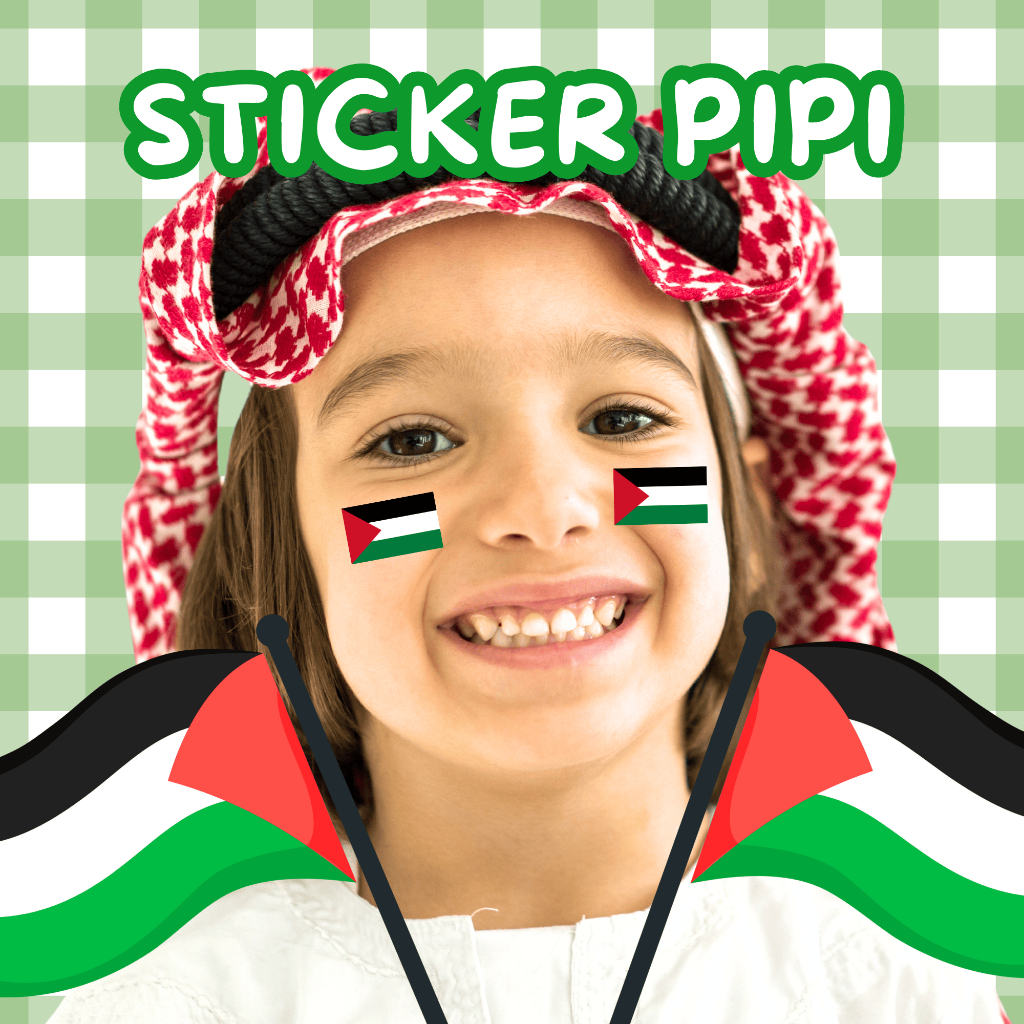 

[ ISI 5 ] STICKER PALESTINE Bendera Pipi Save Palestina