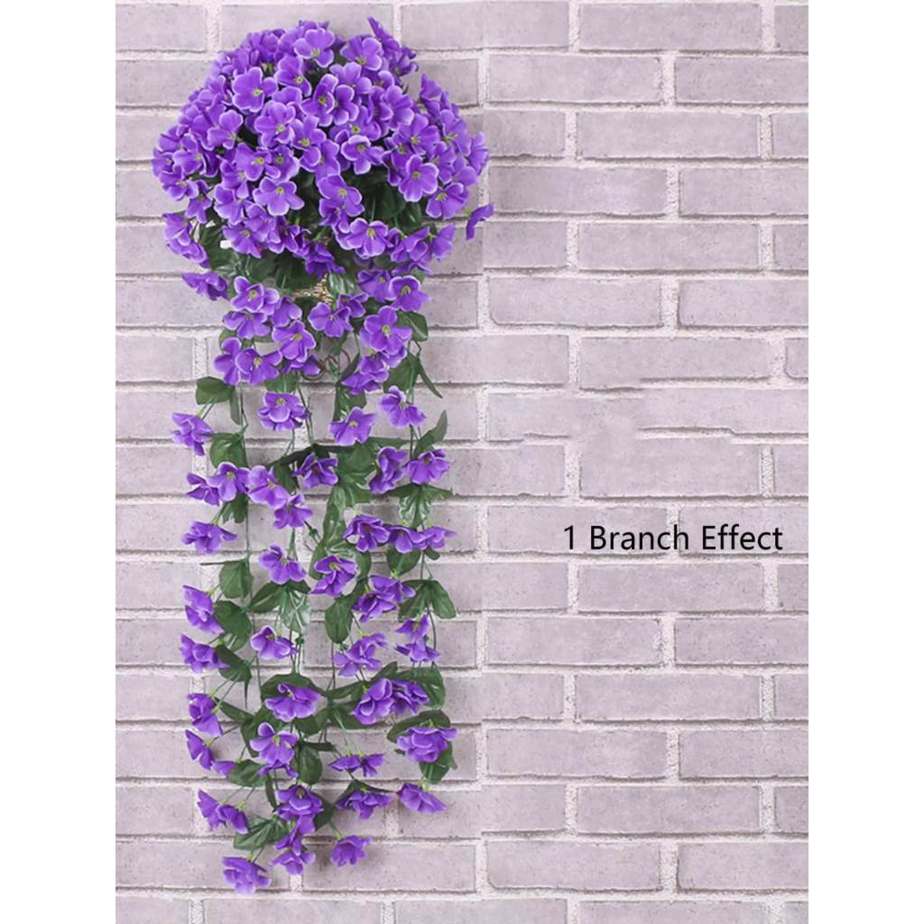 Bunga Gantung Petunia Peony - Bunga Juntai Plastik Dekorasi Pesta Rumah - Tanaman Hias Gantung