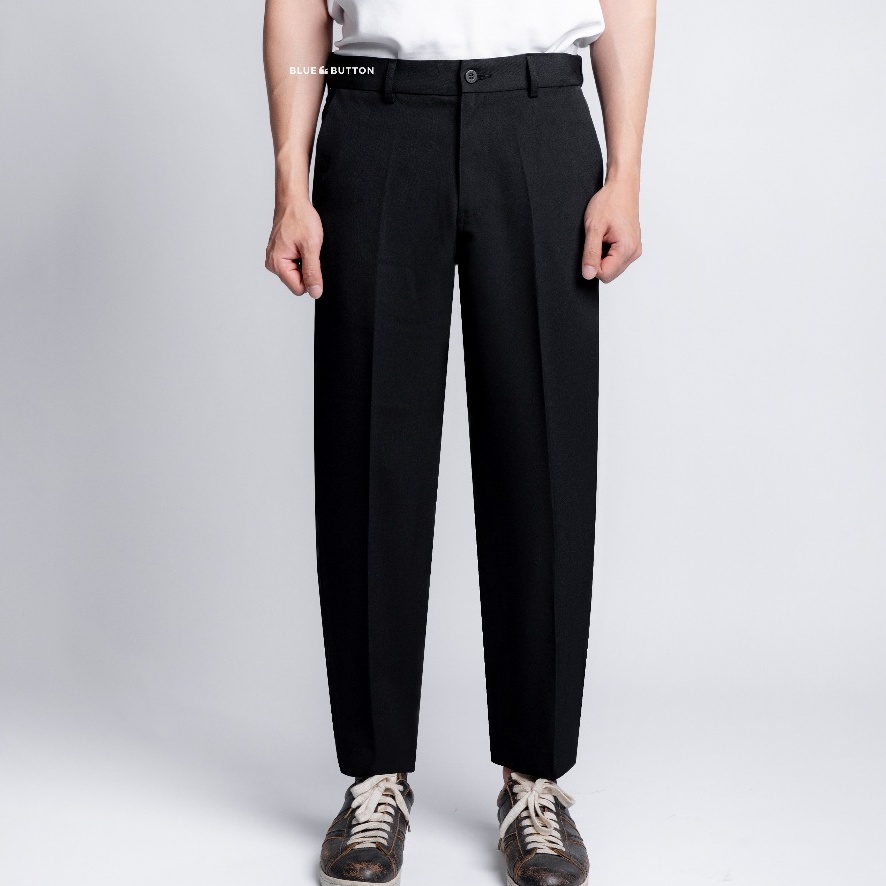 BlueButton Celana Bahan Pria Slim Fit Ankle Pants Air