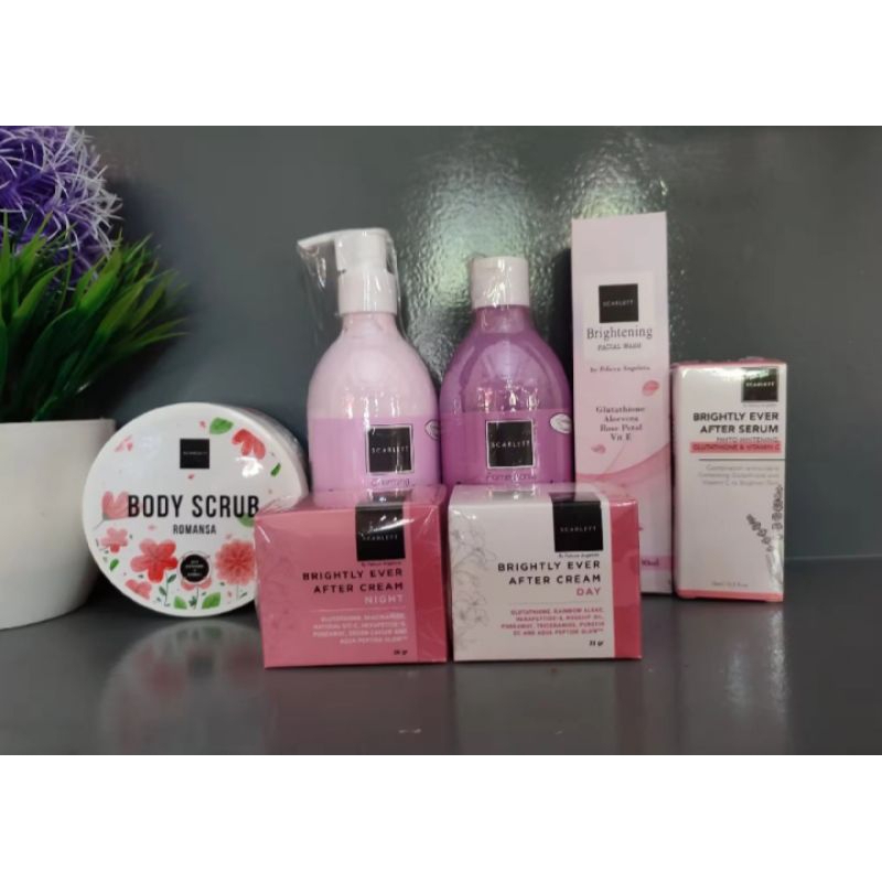 Scarlett Whitening Paket Lengkap Glowing 7 in 1 (Untuk Perawatan Tubuh dan Muka)