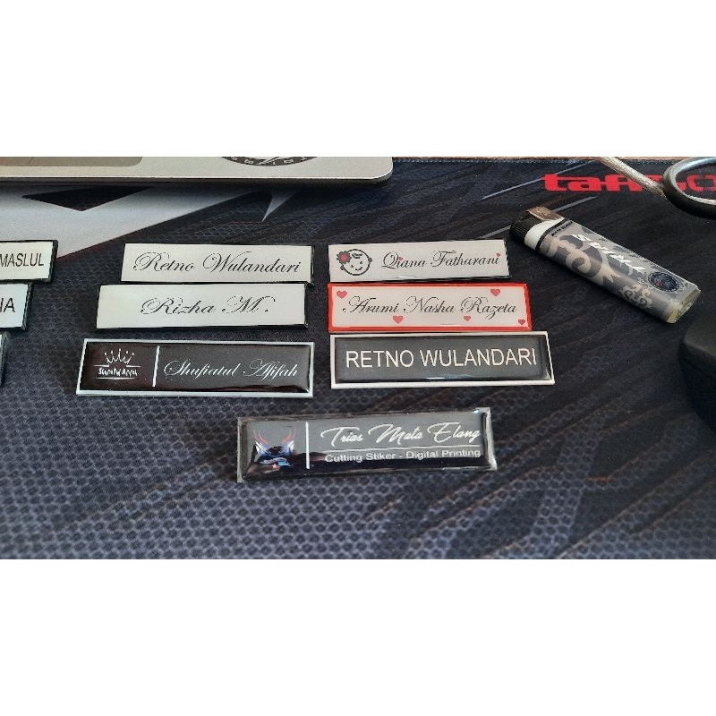 

Name tag Resin custom