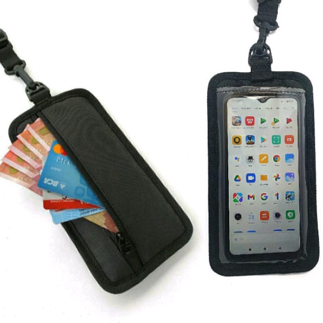 Tas Hp dan Uang Dompet gantung leher Tas selempang Hp dan uang pria wanita termurah Tas HP Pria Wani