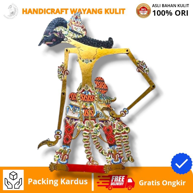 HANDICRAFT WAYANG KULIT | Wayang Kulit Asli ABIMANYU Halusan Ukuran Standar Dalang