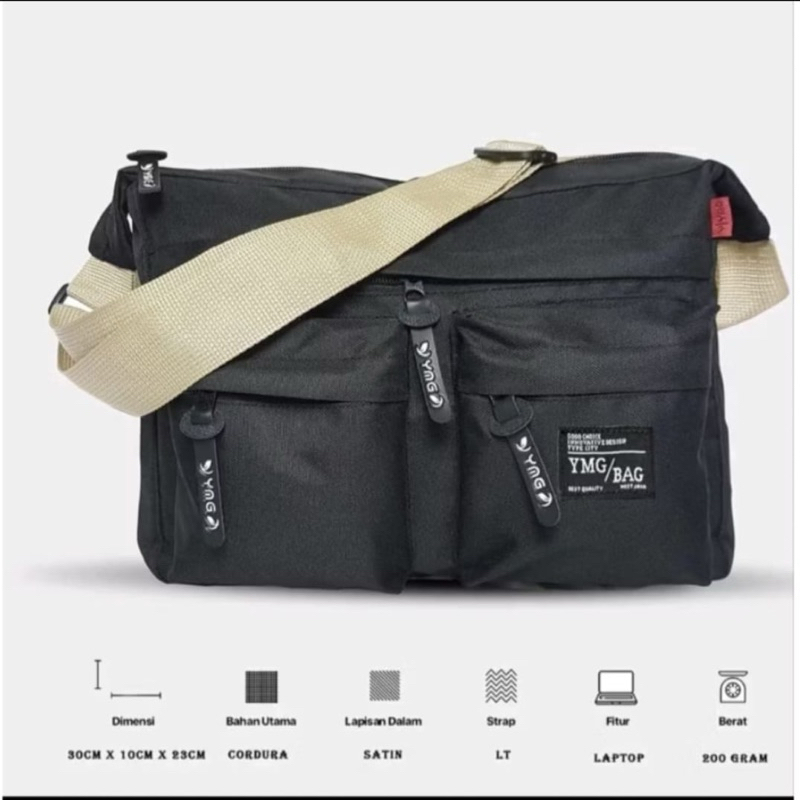 tas selempang pria waistbag casual trendy hokistore