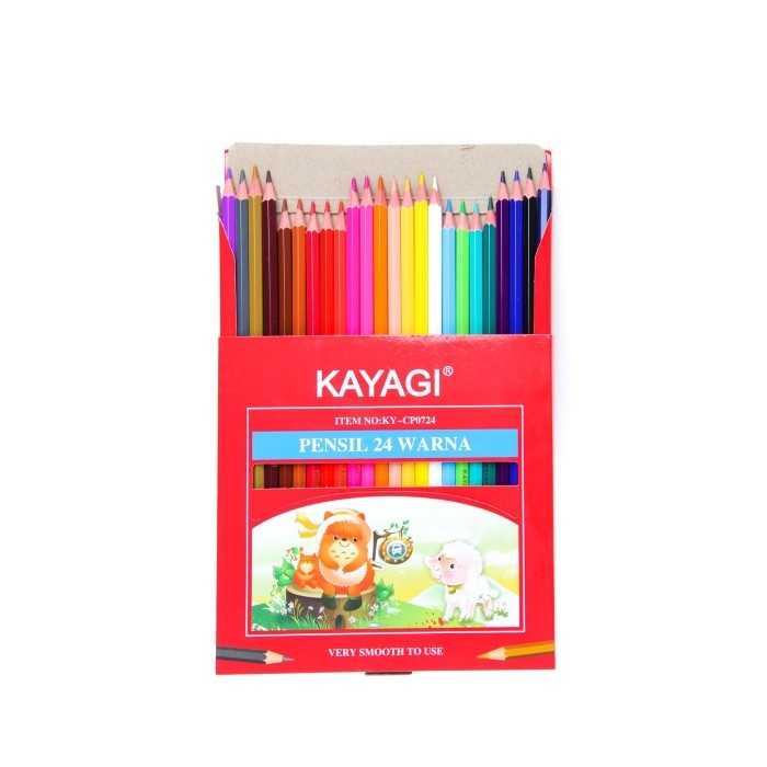 

Pensil Warna Kayu 24 Warna Panjang Kayagi Kualitas Premium 070 0724