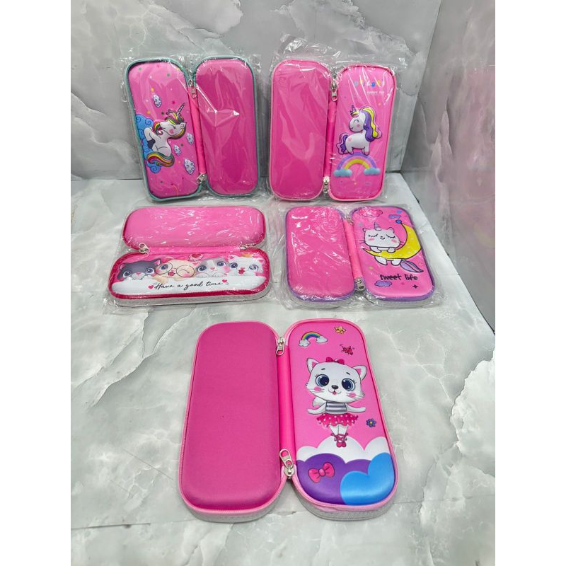 Tempat Pensil Karakter Aesthetic 3D Anak Laki Laki Waterproof Kotak Pensil Ziper Tepak Anak Perempua
