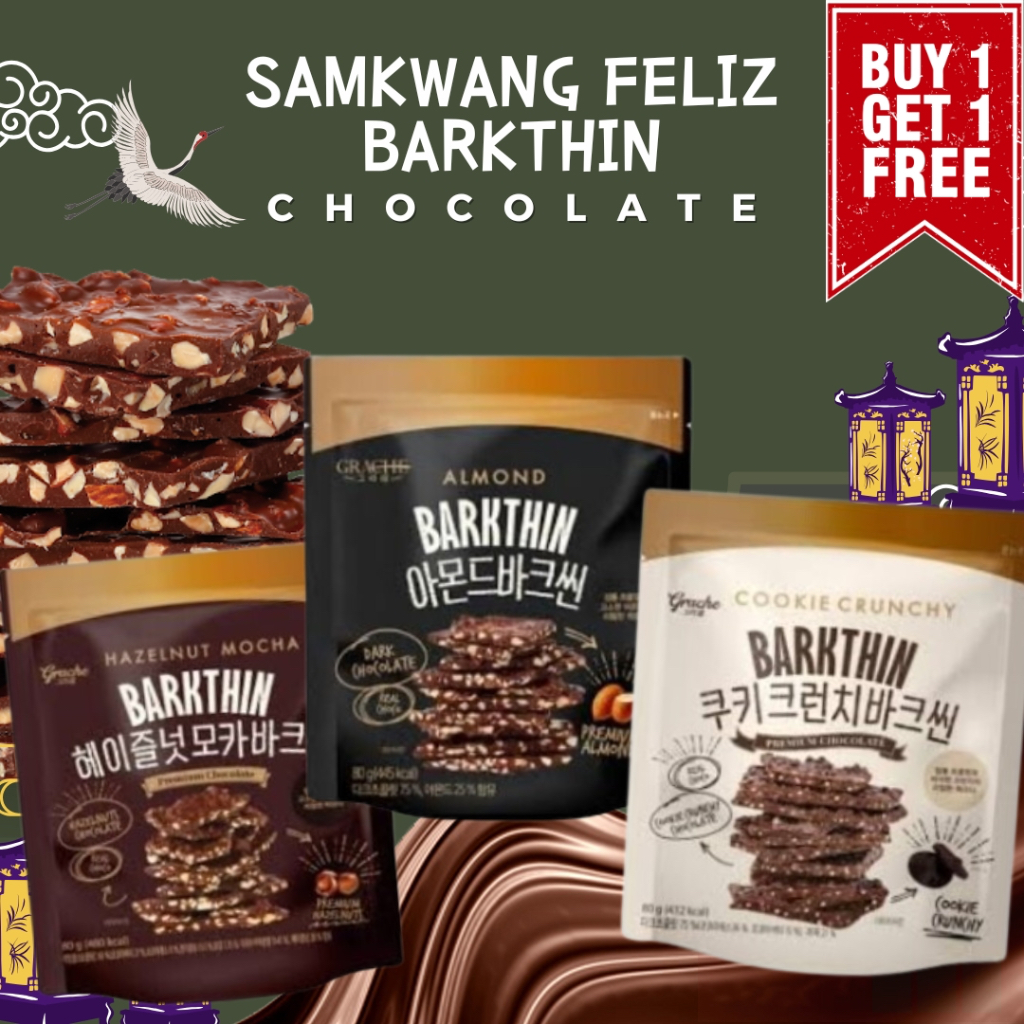 

(BUY 1 GET 1) Samkwang Feliz Barkthin Chocolate 80g 1Pouch