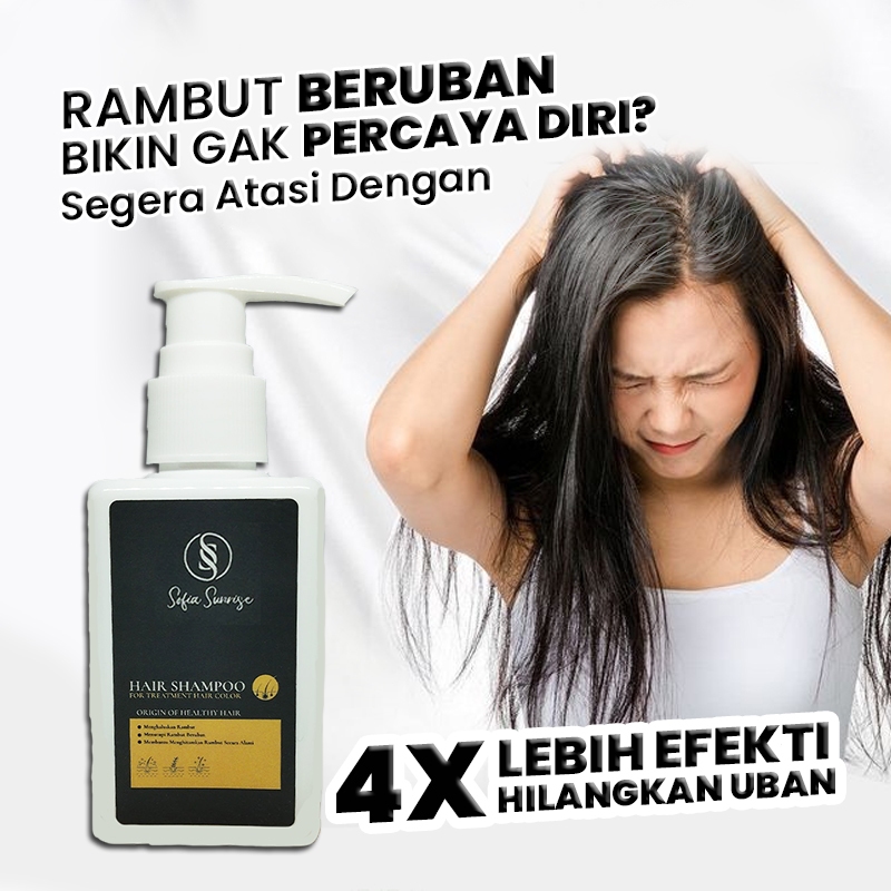 Hair Color Shampoo Penghilang Uban Rambut Sofia Sunrise Permanen Alami Hitam Halal Ampuh Selamanya