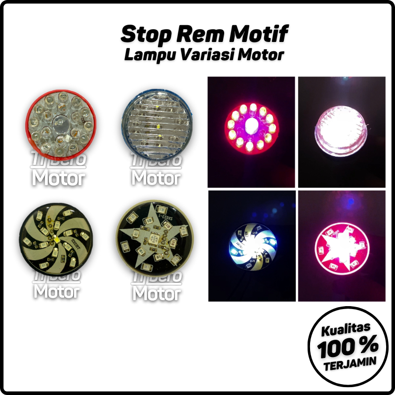 Lampu Rem Belakang LED Stop Lamp Kedap Kedip Flash Motor Mobil AD39 Series D
