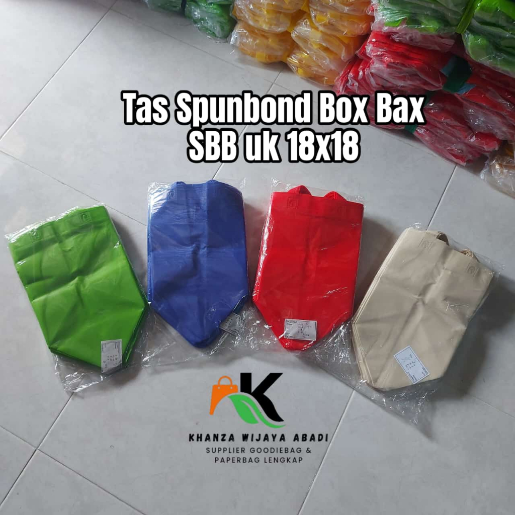 

Tas Spunbond Box Bag uk 20X18X26 / SBB 18 / Tas Box / Harga lusinan