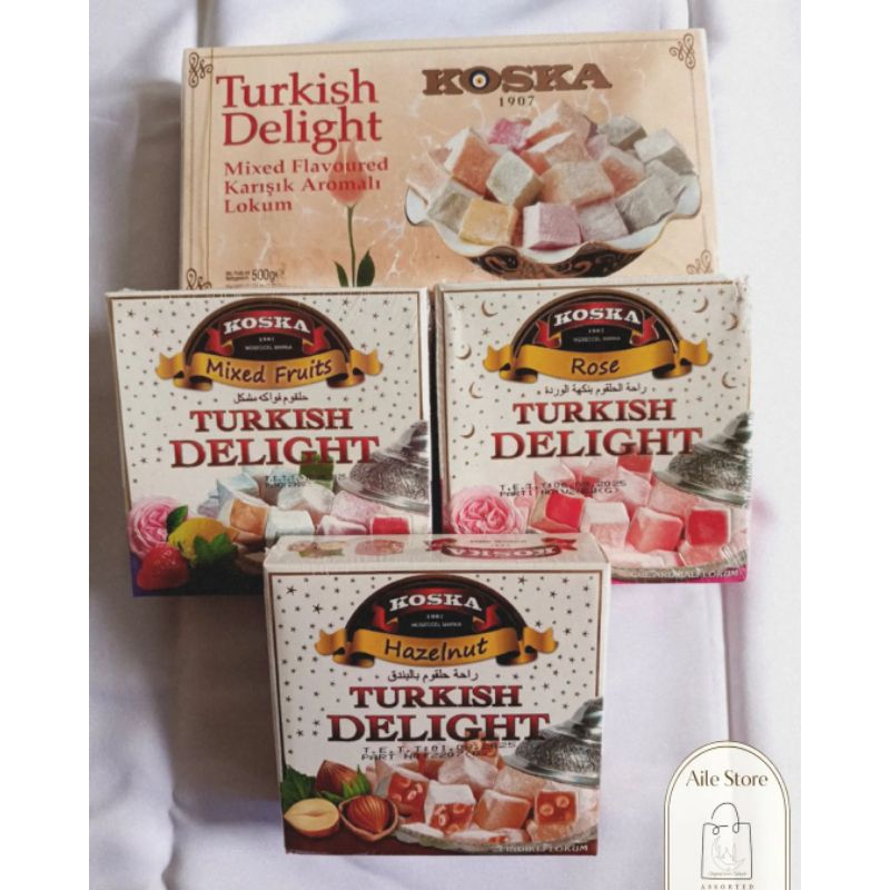 

AILE- Koska lokum Turkish delight Dodol oleh oleh Turki dan haji premium untuk lebaran dan puasa