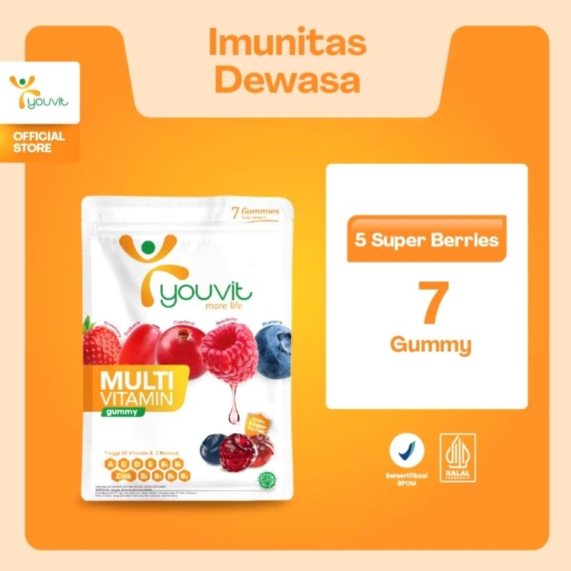 Youvit Multivitamin Dewasa - Youvit Adult Gummy Sachet