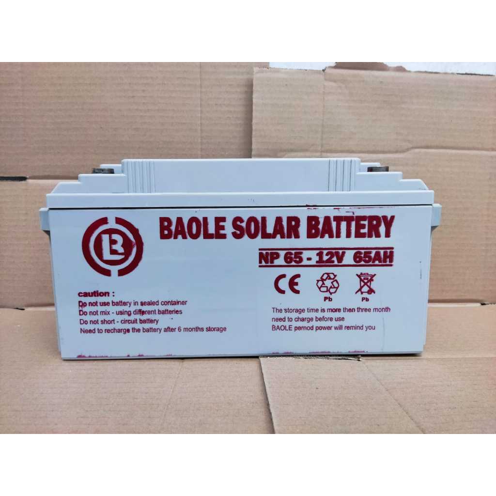 BAOLE 12V 65 ah VRLA Battery ,aki kering