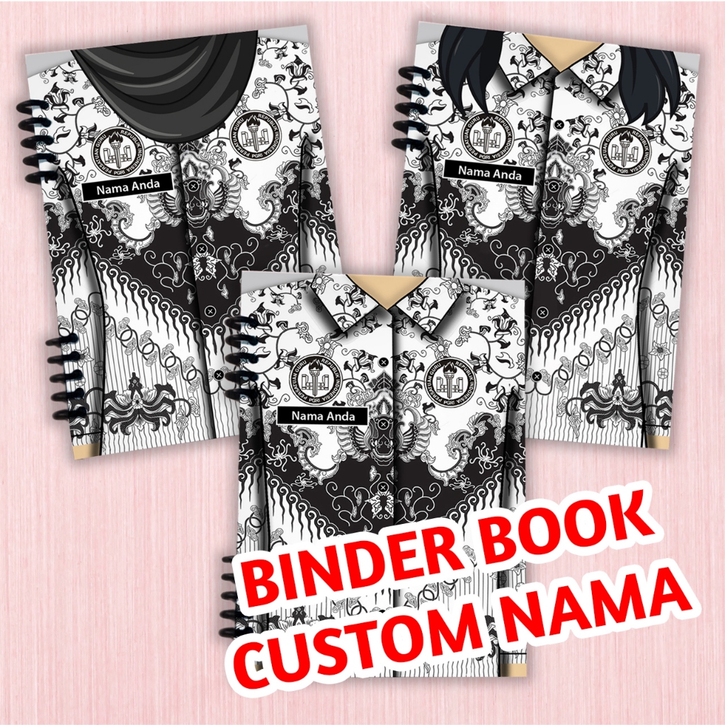 Notebook Binder Custom Nama PGRI Guru / Buku Agenda / Catatan / Tulis