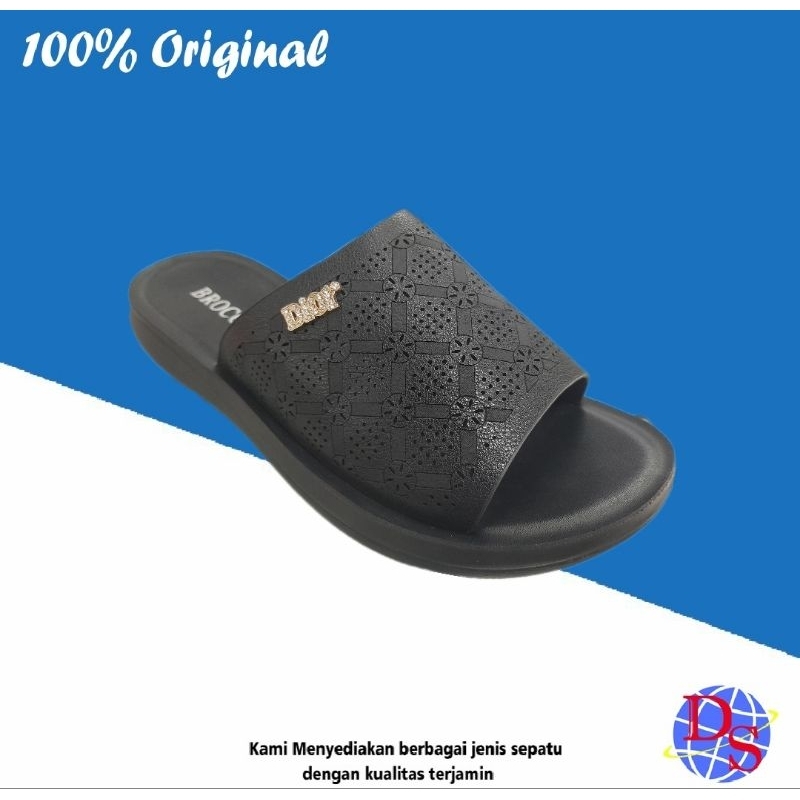 BROCOCO/666-5/HITAM/SANDAL/SANDAL WANITA/SANDAL FLAT