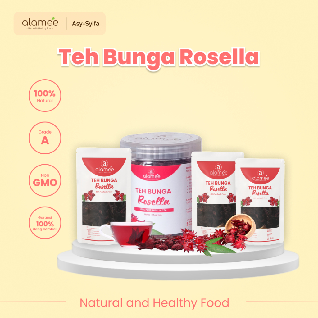 

ALAMEE Teh Bunga Rosella Tea Siap Saji Seduh Sehat 10gr Organic Herbal Alami