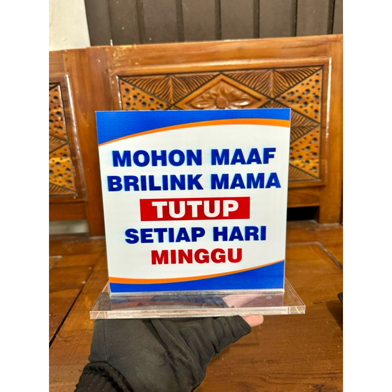 

PAPAN MEJA AKRILIK AGEN BANK/KONTER COUNTER UKURAN 18x18 BAHAN SUPER TEBAL