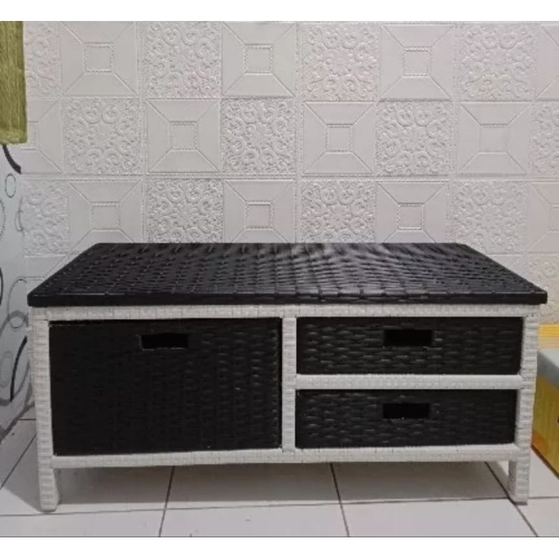 Laci rotan sintetis meja tv rotan sintetis