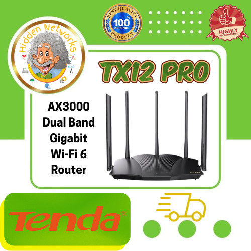 Tenda TX12 Pro AX3000 Dual Band Gigabit Wi-Fi 6 Router