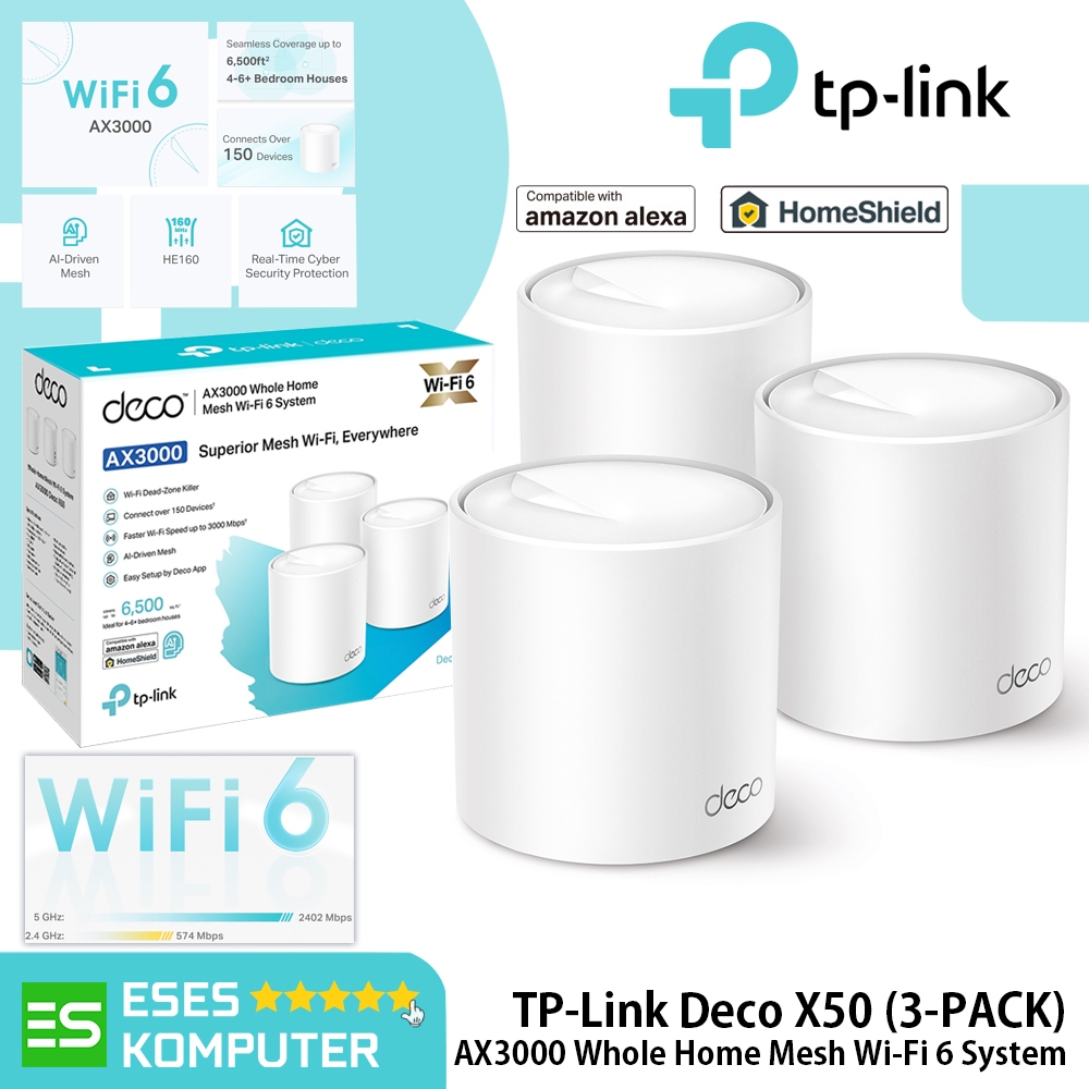 TP-Link Deco X50 AX3000 Whole Home Mesh Wi-Fi 6 System