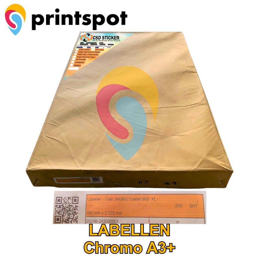 

Labellen Sticker Chromo A3+ Stiker Kromo/Bontak Eco Glossy - PACK
