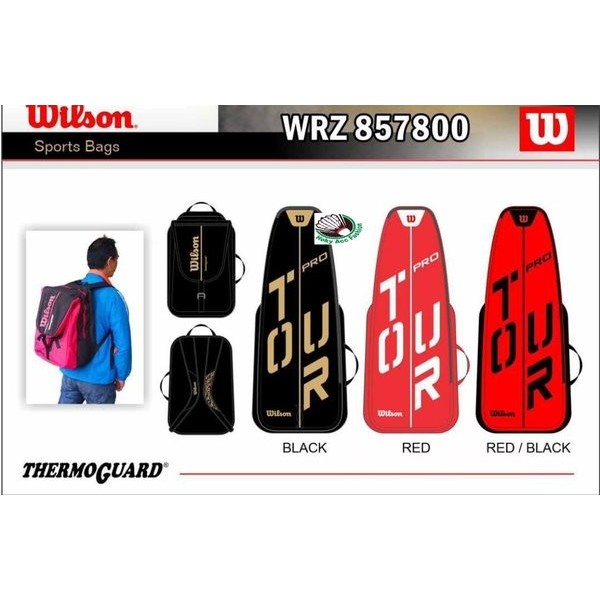 Tas Raket Tenis Wilson Tour WRZ 857800 Original