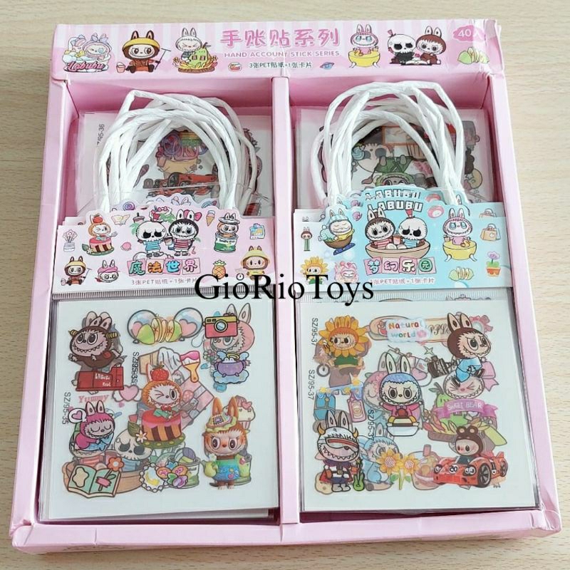 

Sticker Labubu Isi 3 Lembar Waterproof Tahan Air Tempel Stiker Labubu