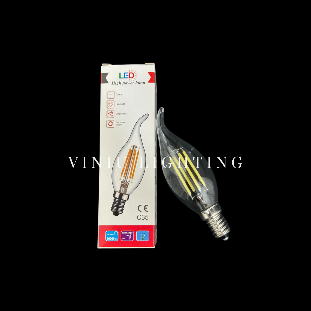 Bohlam LED Filamen Lampu Hias Gantung Meja Dinding - 4 Watt E14 Ulir