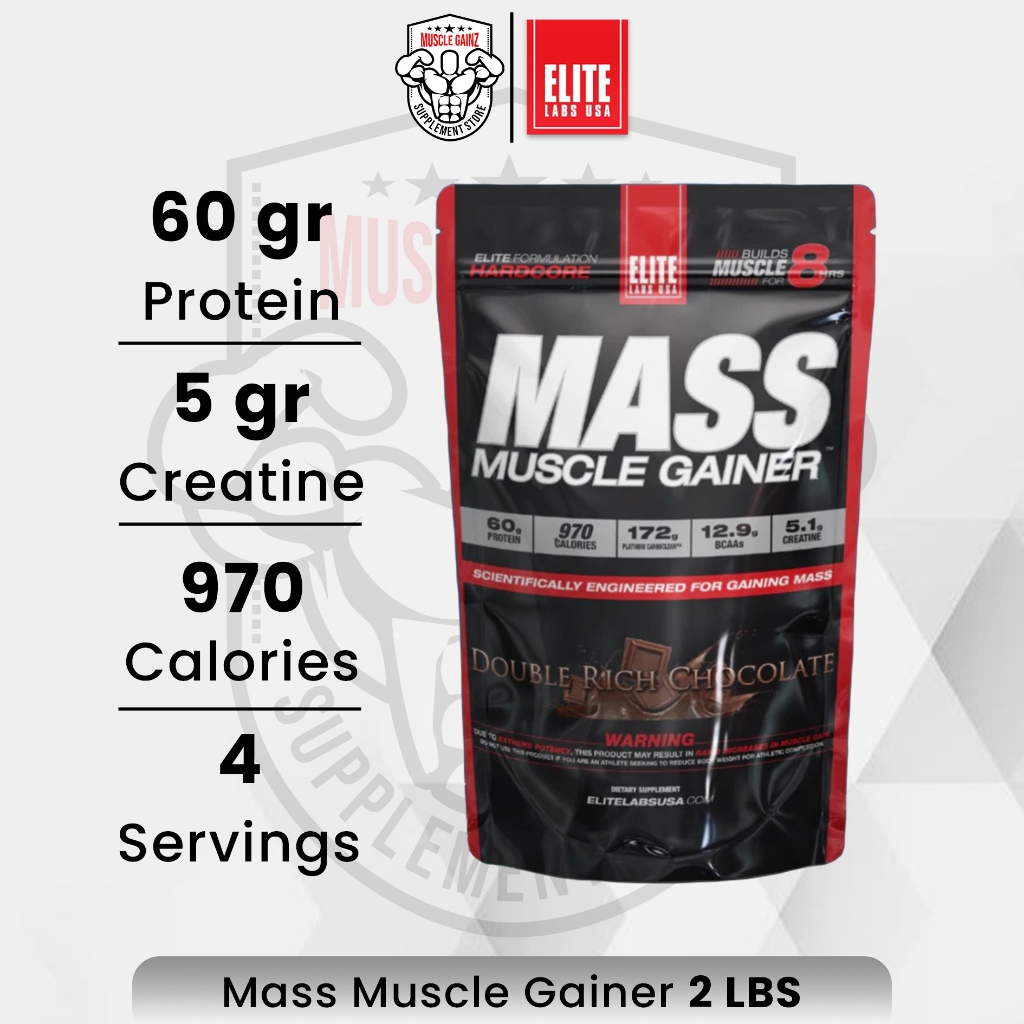 Elite Labs Mass Gainer 2lb Susu Protein Gain Mass Penambah Berat Badan