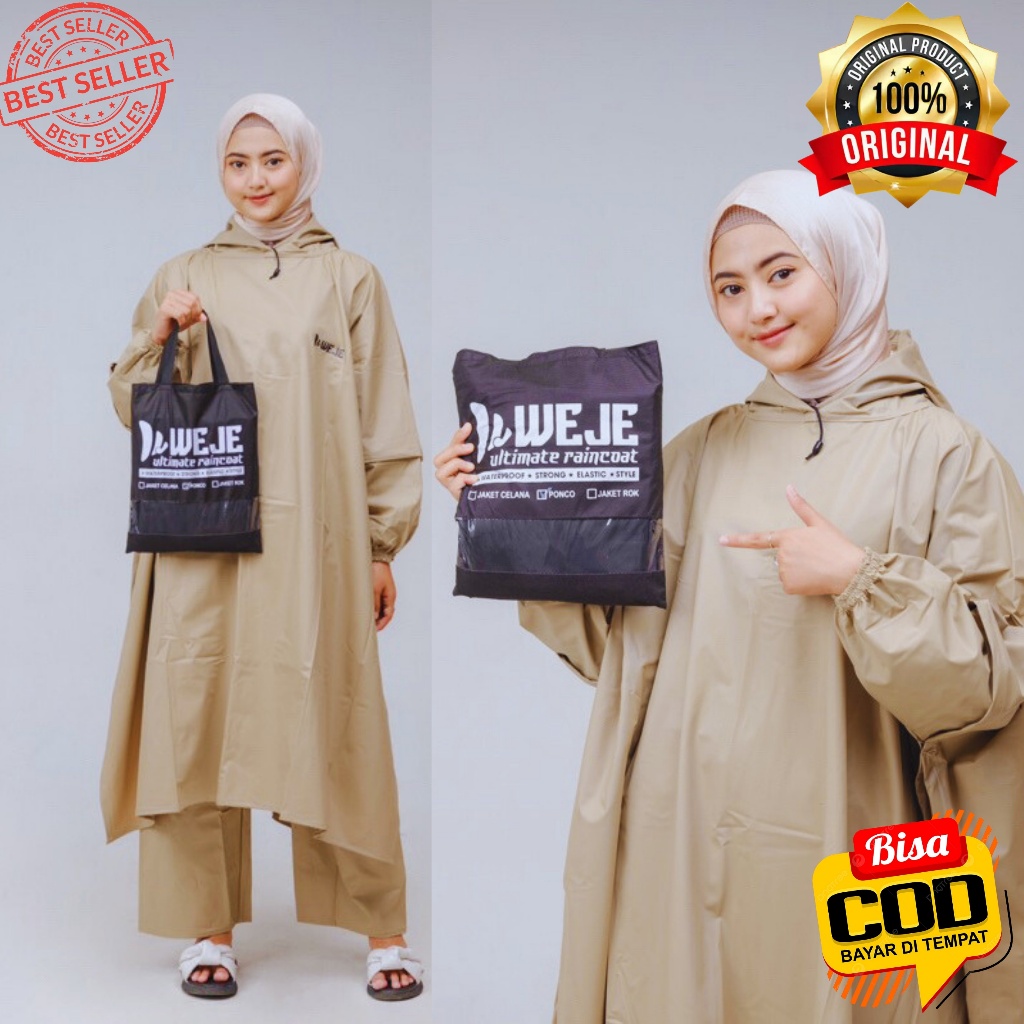 Jas Hujan Ponco Kelelawar PVC Tebal Weje Premium Mantel Jas Hujan Kelelawar Anti Rembes Ponco