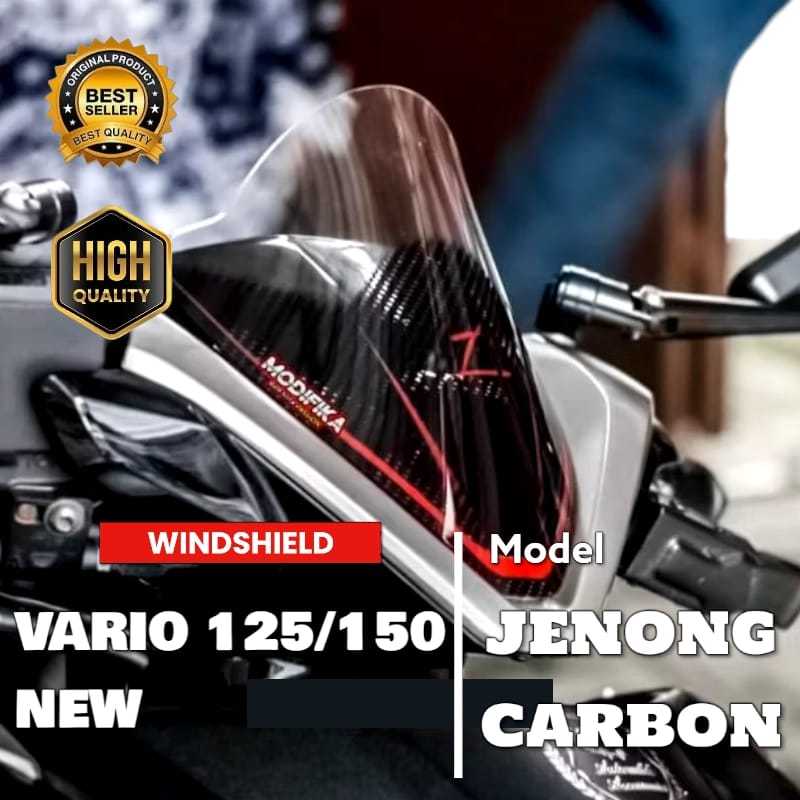 VISOR VARIO 125 VARIO 150 LED NEW GEN 1 GEN 2 MODEL JENONG CARBON FULL CARBON FREE DOUBLE TAPE PEREK