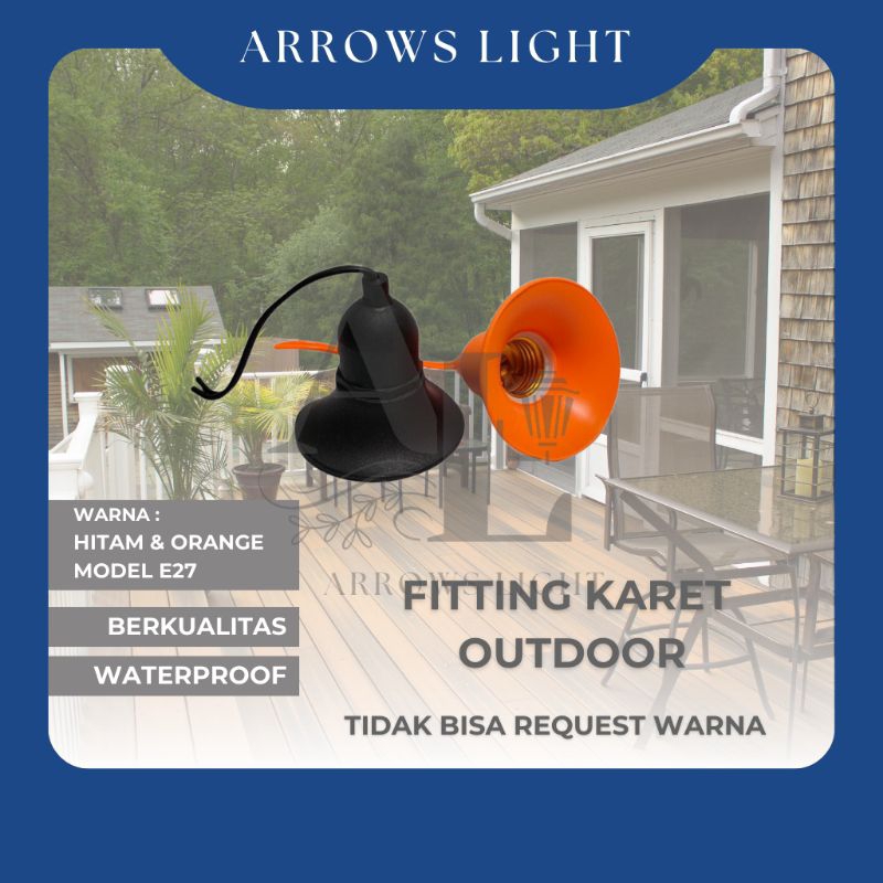 FITTING KARET / FITTING LAMPU GANTUNG ANTI AIR WATERPROOF KARET